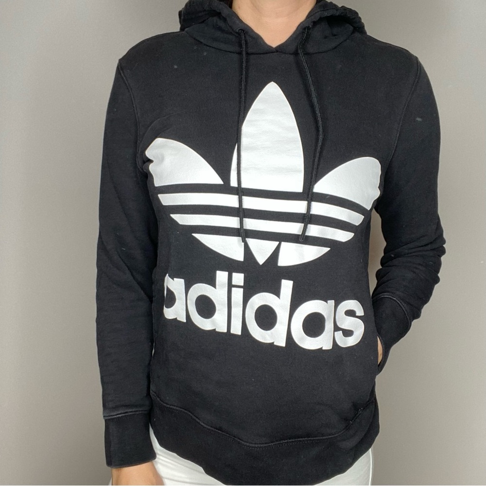 Adidas Classics Trefoil Hooded Sweatshirt Women’s Black Nordstroms S